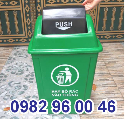 Thùng Rác Nắp Lật 60 Lít