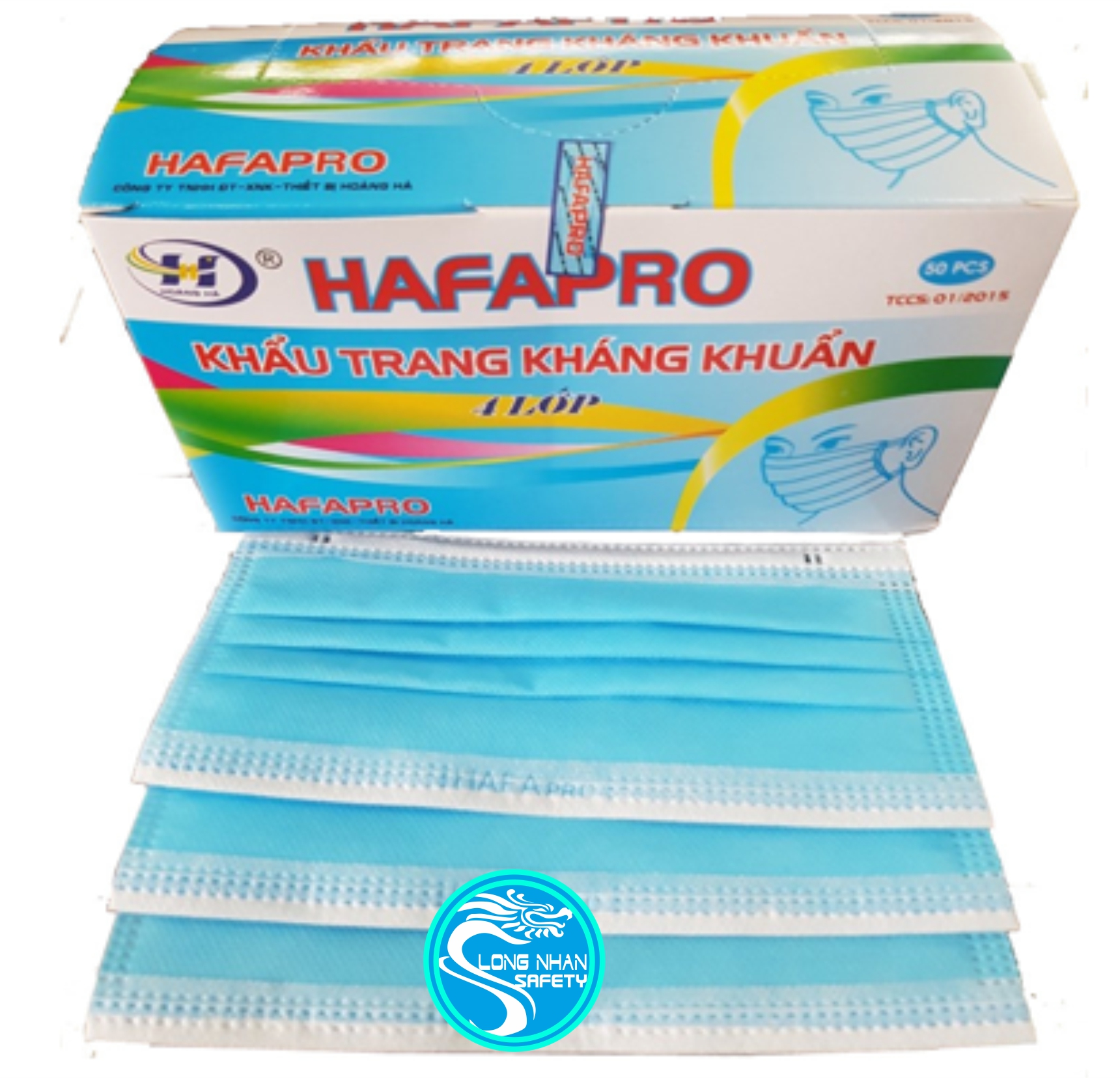 Khẩu Trang Hafapro 4 Lớp Xanh